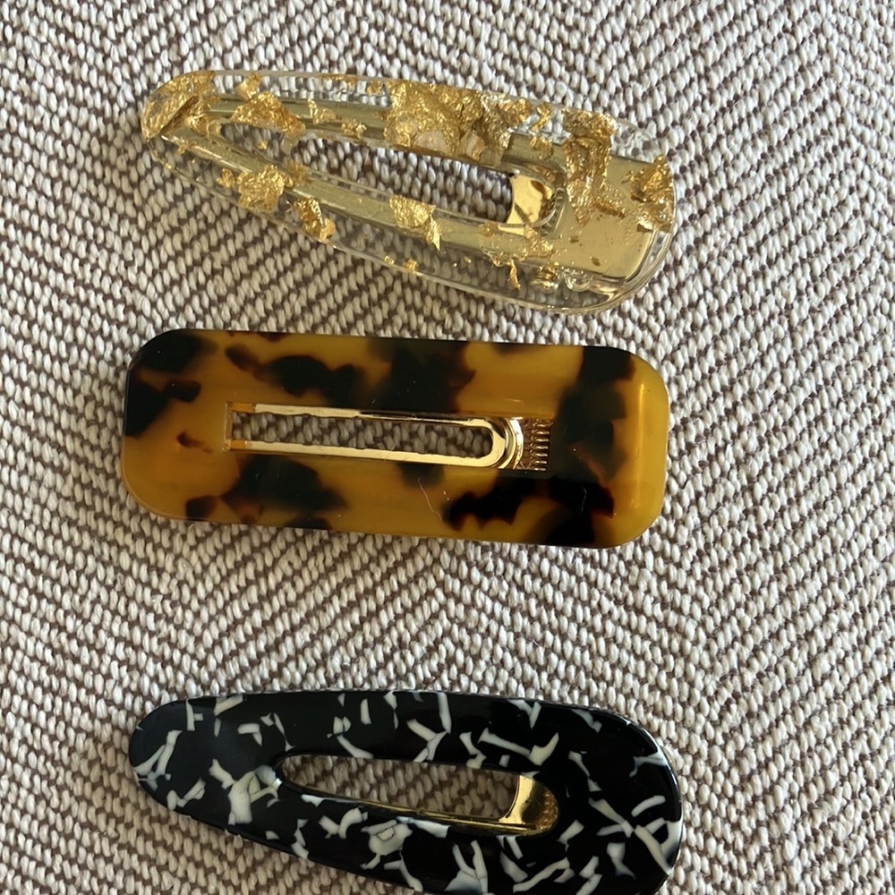 Bundle of 3 hair clips Barette